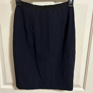 Vintage 90s Jean Paul Gaultier Femme Navy Bodycon Pencil Skirt Size 38 (2) Rare!